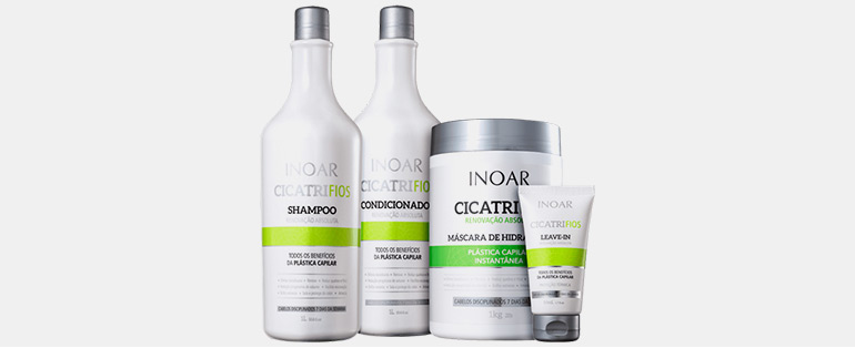 Produtos Profissionais Para Cabelo | Kit Inoar Cicatrifios Renovação Absoluta Shampoo + Condicionador + Máscara + Leave-in | Blog Sieno 