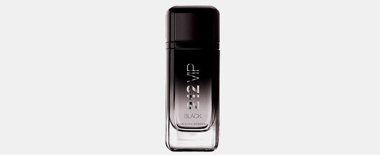Imagem do perfume 212 VIP Men em formato retangular e preto. Uma ótima opção de perfumes de presente de Natal