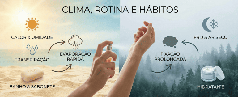 Clima, rotina e hábitos também fazem diferença