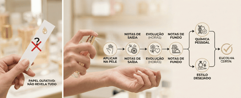 Por que testar o perfume na própria pele é essencial
