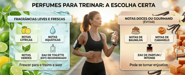 Prefira fragrâncias leves e frescas