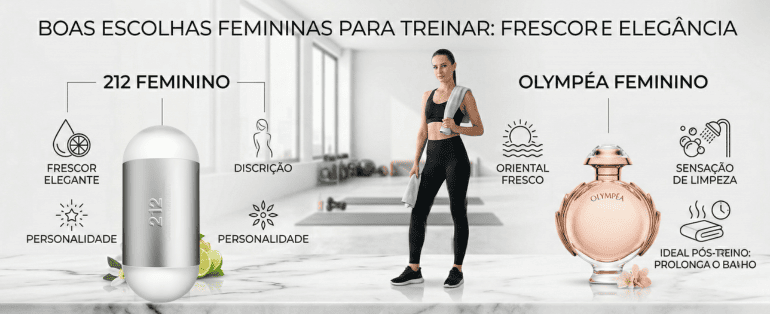 Boas escolhas femininas para treinar
