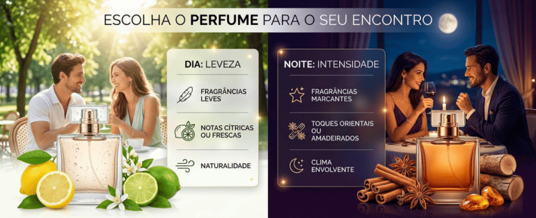 Escolha o perfume de acordo com o tipo de encontro