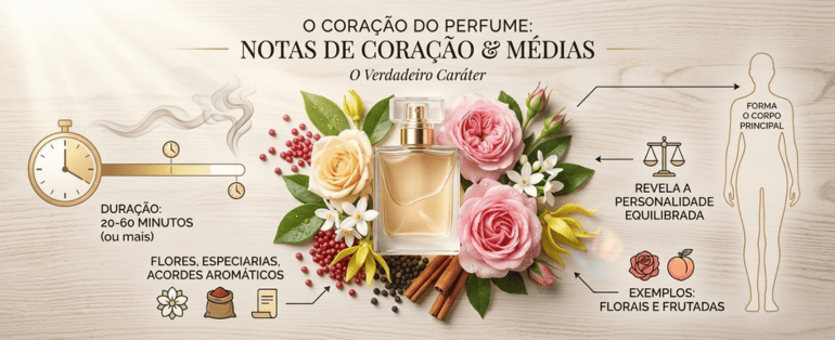 Notas de coração: o verdadeiro caráter da fragrância