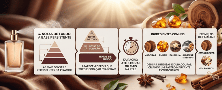 Notas de fundo: a base que permanece por horas