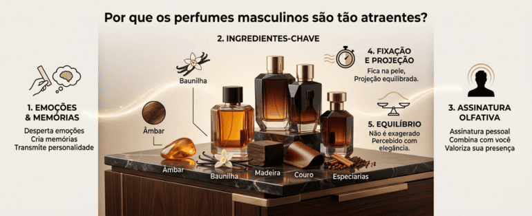 O que torna um perfume masculino tão atraente?