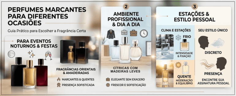 Perfumes marcantes para diferentes ocasiões