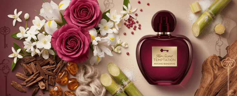 Her Secret Temptation Antonio Banderas: Delicadeza Floral com Base Quente e Sedutora